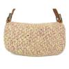 Auth FENDI Mamma Baguette Straw Hand Bag Pink Beige F/S 10855eRQ