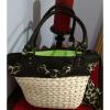 Womens Medium Straw &#034;AphOrism&#034; Tote / Hand Bag / Satchel Purse