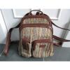 KGB COMPANY Straw w/Faux Leather Trim Backpack Shoulder/Handle Bag