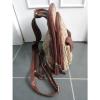 KGB COMPANY Straw w/Faux Leather Trim Backpack Shoulder/Handle Bag