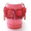 AUTHENTIC Tory Burch Straw Bag Basket Bag Red Straw and Leather