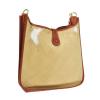 Authentic HERMES EVELYNE GM Shoulder Bag Straw Beige Brown Vintage France V01707