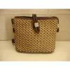 Brighton Tan Brown Straw woven braided leather tote bag shoulder purse crossbody