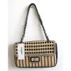 CHANEL Black Beige Straw Raffia 2.55 Crossbody Flap Bag NWT