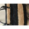 Rebecca Minkoff $250 Endless Love Straw Black Leather and Natural Tote Purse Bag