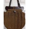 CAPPELLI Straworld Woven Brown Straw Purse Handbag  Boho Medium Sz Shoulder Bag