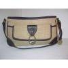 Etienne Aigner Jute Straw with Brown Trim Shoulder Bag Handbag purse