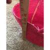 Pink Natural Straw Large Summer Beach Shopper Tote Bag Vacation Bag