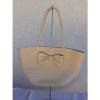 Natural Woven Straw Shoulder Bag Purse Bow Accent Art to Wear