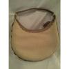 Cole Hann Sarah Straw #SP06 Beige Straw Taupe Leather Trim Shoulder Bag