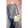 DANA BUCHMAN Medium Straw Man Made Shoulder Hobo Tote Slouch Purse Bag