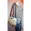 DANA BUCHMAN Medium Straw Man Made Shoulder Hobo Tote Slouch Purse Bag