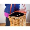 RARE KATE SPADE Pick A Picnic Basket Straw Wicker Red Top Handle Hand Bag Purse