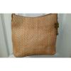 Fossil Tan Woven Wicker/Straw Leather Trim Shoulder Bag/Hand Bag 75082