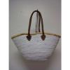 French Market Basket Sparkling Sequin Leather Straw Tote Bag Fashion Moroccan