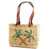 Straw Woven Purse With Palm trees Shoulder Bag