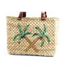 Straw Woven Purse With Palm trees Shoulder Bag