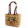 Straw Woven Purse With Palm trees Shoulder Bag