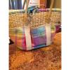 Lauren Ralph Lauren Beach Picnic Straw Tote Bag Measures - 17&#034; by 17&#034;