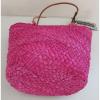 NWT Pink Straw &#034;Panier Basket&#034; Tote Bag