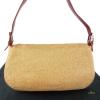 Auth FENDI Mamma Baguette Straw Shoulder Bag Bege F/S 18893eSaM