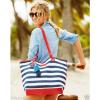 VERA BRADLEY Striped Tote NAVY TURTLES Large Straw Bag Beach Pool NAUTICAL $68!