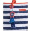 VERA BRADLEY Striped Tote NAVY TURTLES Large Straw Bag Beach Pool NAUTICAL $68!