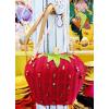 Betsey Johnson RARE Handbag STRAWBERRY Red WICKER Straw CROSSBODY Shoulder Bag