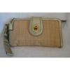 COACH PARKER Straw Clutch Wallet Purse Bag-42474-NICE