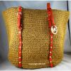 MICHAEL Michael Kors Large Studded Straw Mandarin shopper Bag