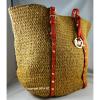 MICHAEL Michael Kors Large Studded Straw Mandarin shopper Bag