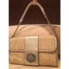 Kate Spade Straw Leather Gold Chain Shoulder Bag Gold Beautiful