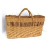 Vtg Jute Straw Woven Tote Market Shopper Bag Top Handle Beach Shopping 