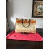 New 100% Authentic Tory Burch Natural Straw/Blck/orange Summer Shopper Beach Bag