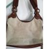 Authentic Cole Haan  Bag Woven euc brown leather with woven straw.