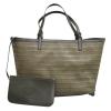 $1200 NEW Authentic GUCCI CRAFT Tote Bag Handbag w/Pocket, Large Green, 247207