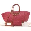 Authentic BALENCIAGA Pink Straw basket bag Tote Bag Handbag 236743 5660 #1 small image