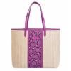 VERA BRADLEY DISNEY PLUMS UP STRAW TRIMMED TOTE BAG