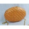 VINTAGE RODO &#034;Romualdo Dori&#034; Italy Vintage Wicker and Gold Evening Bag