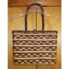 SCALA COLLECTION WOVEN STRAW SISAL JUTE BOHO SUMMER TOTE PURE SBEACH BAG EUC!