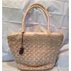 Liz Claiborne Shoulder Bag Purse Corn Husk Straw LARGE Beach Tote Excellent