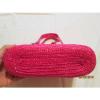 Liz Claiborne Hot Pink 100% Wheat Straw Ladies Hand Bag, Summer Purse