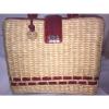 LN Brighton Straw &amp; Red Leather Shoulder Bag / Tote