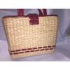 LN Brighton Straw &amp; Red Leather Shoulder Bag / Tote