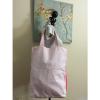 VICTORIA’S SECRET Pink Divided Pockets Front Beach Canvas Swim Tote Bag 2014