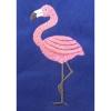 Pink Flamingo Tote Bag Summer Tropical Beach Vacation Monogram Stone Red or Blue