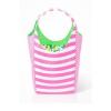 New~Victoria&#039;s secret Striped Pink Reversible Green white dots Tote Beach Bag