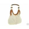 NWT UGG &#034;Vintage Beach&#034; Crochet Bag Purse Handbag Cream or Black