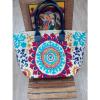 Indian Cotton Suzani Embroidery Handbag Woman Tote Shoulder Bag Beach Boho Bag 0