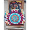 Indian Cotton Suzani Embroidery Handbag Woman Tote Shoulder Bag Beach Boho Bag 0